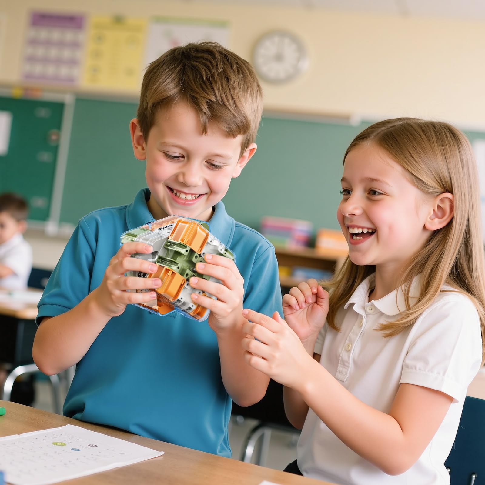 3D Cube Puzzle for Kids 5-8 8-12, Color Matched Game, Education Sensory Toys Birthday Gift for Kids Adults 5 6 7 8 9+ Years Old Boys