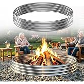Fire Pit Ring for Outside Wood Burning, 60in Outdoor Fire Pit, Heavy Duty Steel Burn Pit for Backyard, Camping, Bonfire, Modern Style Large Metal Fire Pit Ring