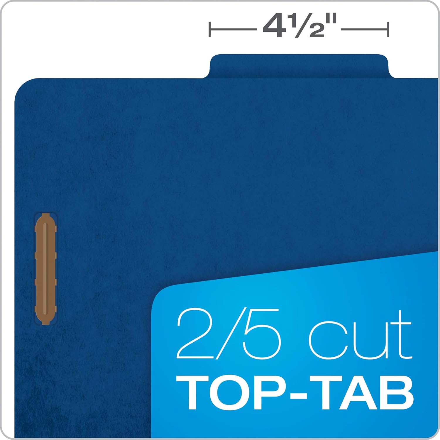 Pendaflex Classification Folders, 2 Dividers, 2" Fasteners, Letter, Dark Blue, 10/Box (24132P) : Top Tab Classification Folders : Office Products