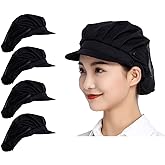 Jaspfct 1pc/4pcs Chef Hats-Kitchen Baker Cooking Hair Nets Food Service Caps for Adults