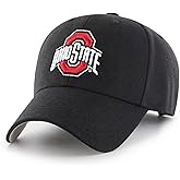 Officially Licensed Ohio State Black MVP Hat Classic Primary Team Logo Adjustable Embroidered Structured Cap (Multicolor)
