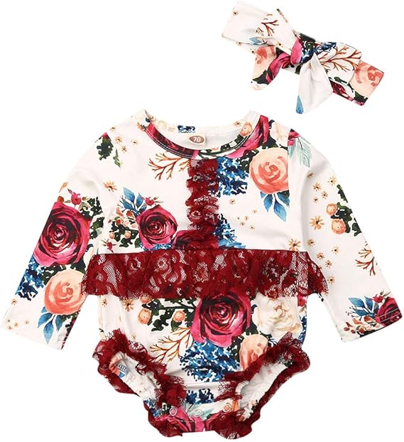 newborn girl long sleeve romper