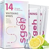 Teeth Whitening Strips -14 Treatments Professional Teeth Whitening Strip kit -Safe for Enamel-Non Sensitive Tooth Whitening Without Any Harm -Non-Slip Strips Stains Removal