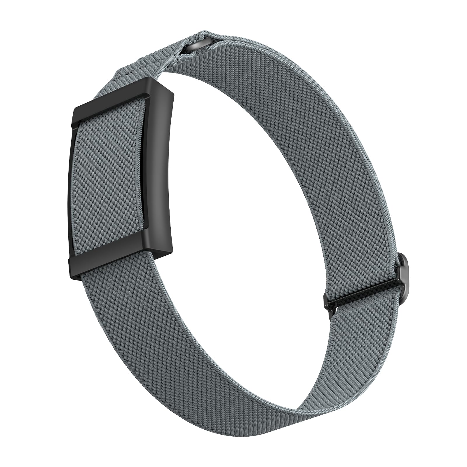 BlikWyt Elastic Bicep Band for Amazfit Helio, Flexible Arm & Ankle Strap with Integrated Protective Holder, Soft Breathable Adjustable Solo Loop for All-Day Wear (Gray)
