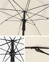 SONGMICS Parasol 160 cm UPF 50+ 30° Tilt Height Adjustable Beige GPU60WTV1 view 6