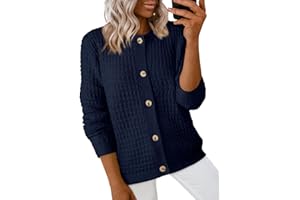 Dokotoo Cardigan Sweaters for Women Lightweight Long Sleeve Open Front 2024 Button Down Jacket Winter