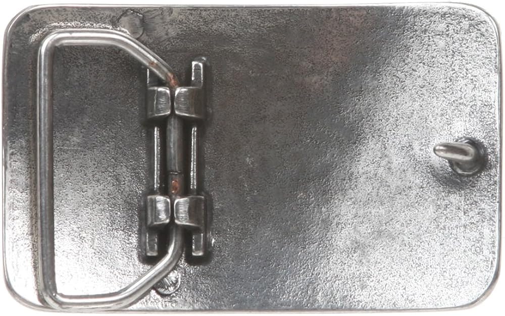 Western Rectangular Floral Antique Belt Buckle: Clothing