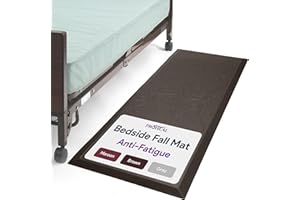 ProHeal Fall Mat for Elderly - Non-Slip Floor Mat for Seniors - Bedside Safety Fall Prevention - Elegantly Designed Brown Bedside Pads for Elderly - 70" x 24" x 0.7"