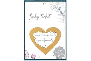 Joli Coon Pregnancy announcement scratch card - You are going to be grandparents - Baby announcement with envelope - Eukalyptus