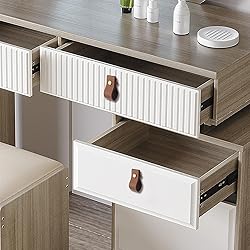 PHITUODA Leather Desk Drawer Pulls and Knobs - Set