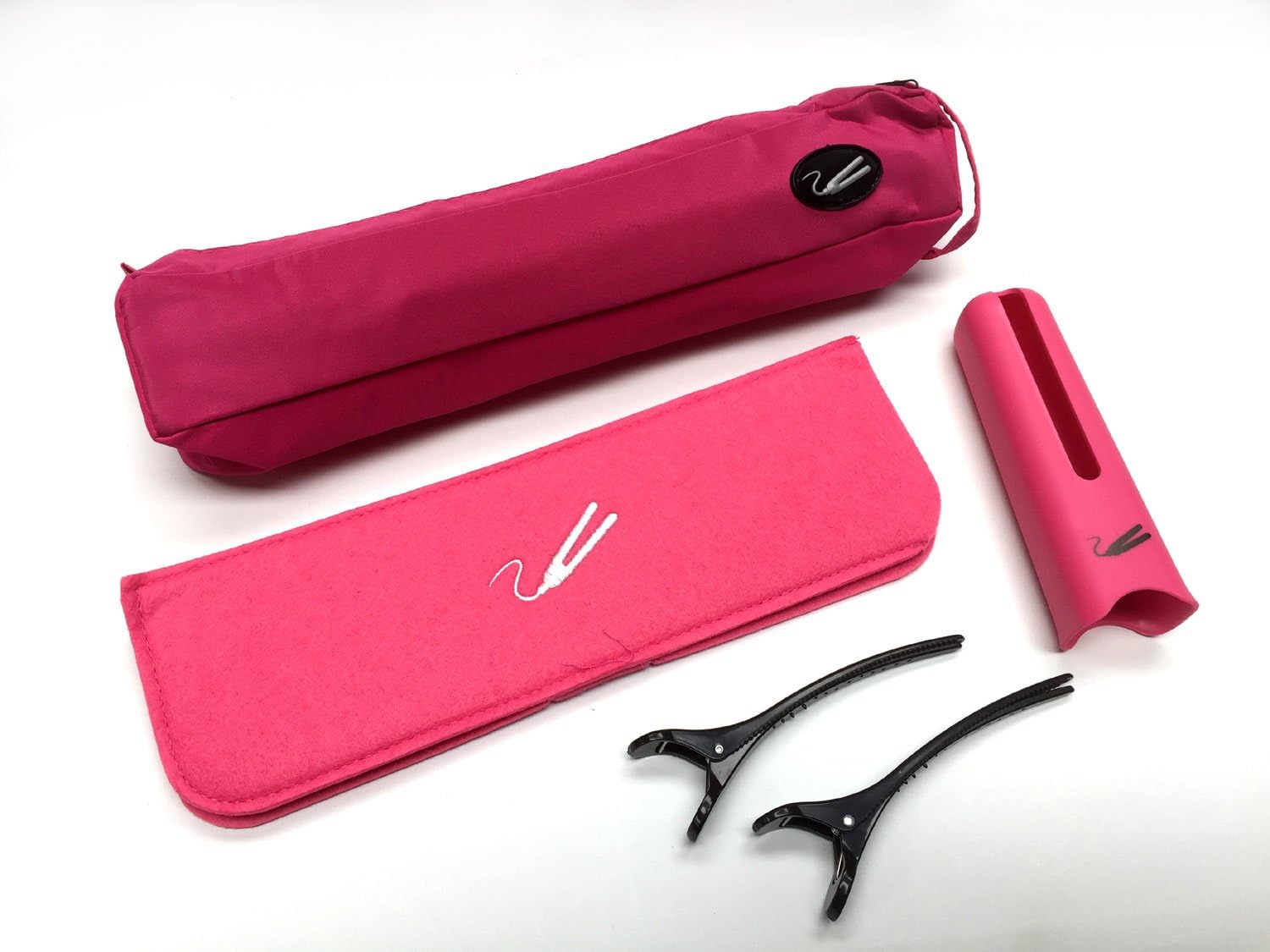 Pink Hair Straighteners Styler & Store Set fits Cloud 9, SHE & GHD inc Bag, Guard, Mat & Clips