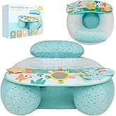 Blublu Park Baby Chair Sit Me Up Floor Seat with Detachable Activity Sensory Tray, Inflatable Seat with Cover for Babies 3-36