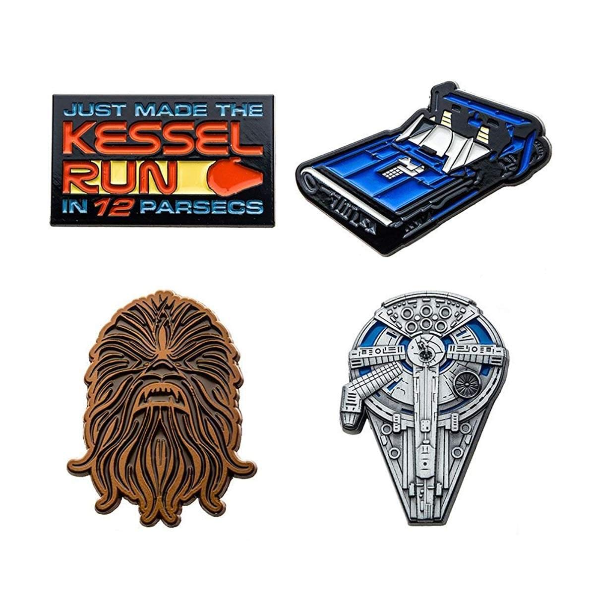 Star Wars Jewelry Unisex Adult Base Metal Lapel Pin Set (4 Piece), Multi, One Size, One Size, Base Metal