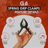 G4GADGET Pack of 6 3 Inch Plastic Spring Grip Clamps Quick Grip Craft Wood view 4