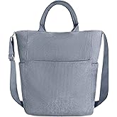 Beurlike Corduroy Tote Bag for Women Large Crossbody Hobo Bags Casual Messenger Shoulder Handbag for Shopping Work