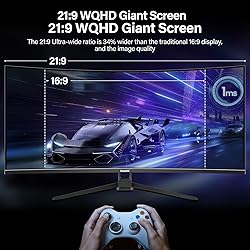 Gawfolk 34 Inch Ultrawide Curved Gaming