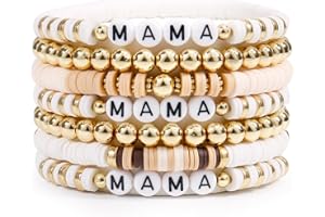 Elegance 11 designs Heishi Beaded Bracelets For Women Polymer Clay Colorful Surfer Stackable Beads Boho Bracelet Summer Beach Jewelry Set