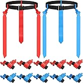 Hungdao 10/12 Players Flag Football Belts and Flags Adjustable Football Belts for Kids Teens Adults Team Training Sport Event