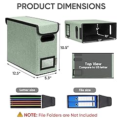 BALEINE File Organizer Box with Lid, Collapsible