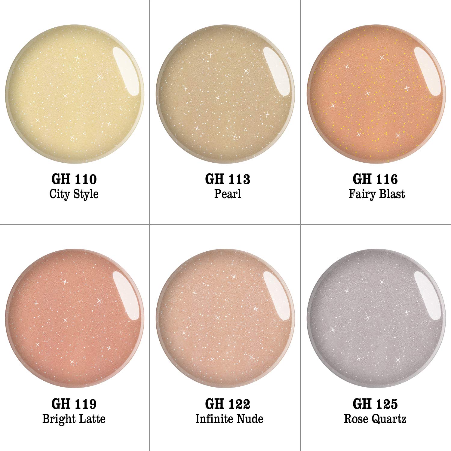 GH Dip Powder Nail Kit Acrylic Nail Dip Powder Kit G6401(shimmer nude) : Beauty