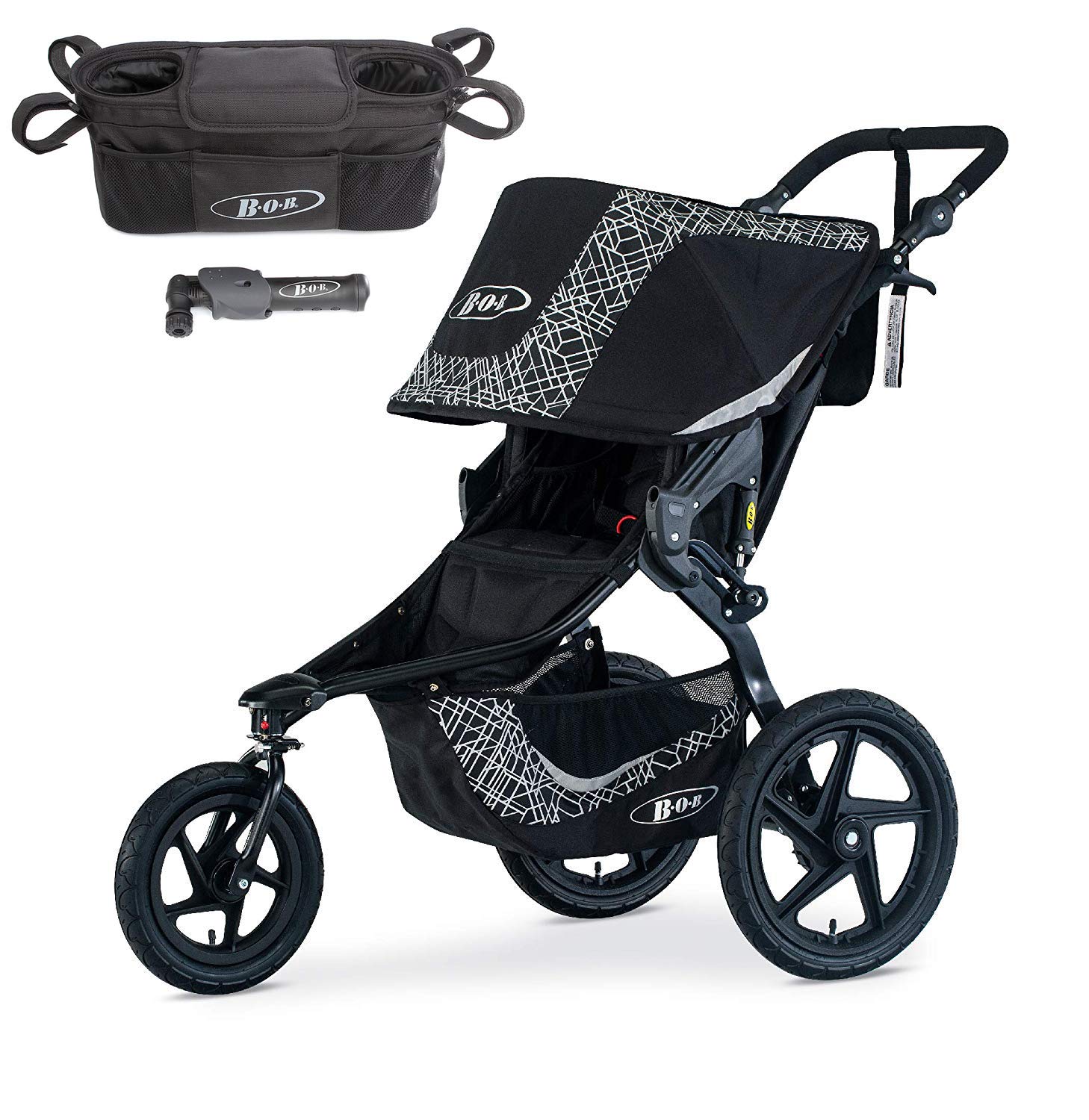 bob double stroller orange