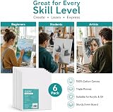 EXERZ 24x30cm Canvas Panels 6pcs 3mm 280GSM 100% Cotton Triple Primed view 4