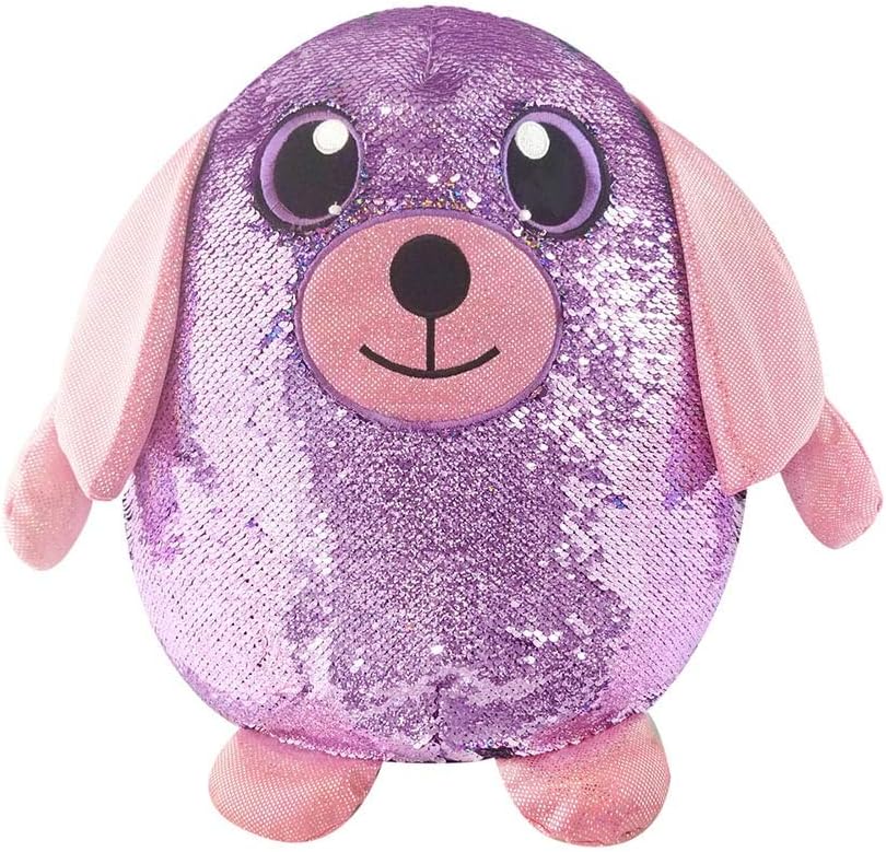 SHIMMEEZ, 8"" Delilah Dog, Sequin Plush Stuffed Animal, Medium