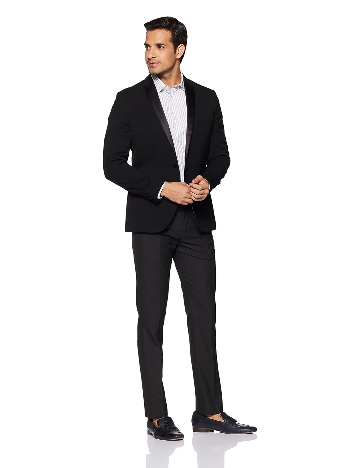 arrow men's pleat-front formal trousers