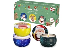 EOTMP Christmas Small Tin Scented Candles, 3-Pack Home Scented Candles, 90 Hour Long Lasting Scented Candles, 2.5 Ounce Soy Candles, Bath Candle Gift Set, Scented Candles, Birthday Gifts, for Ladies