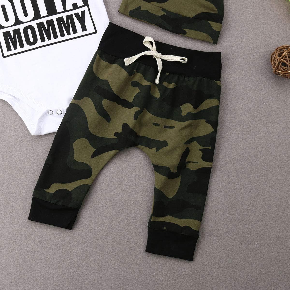 straight outta mommy onesie and hat