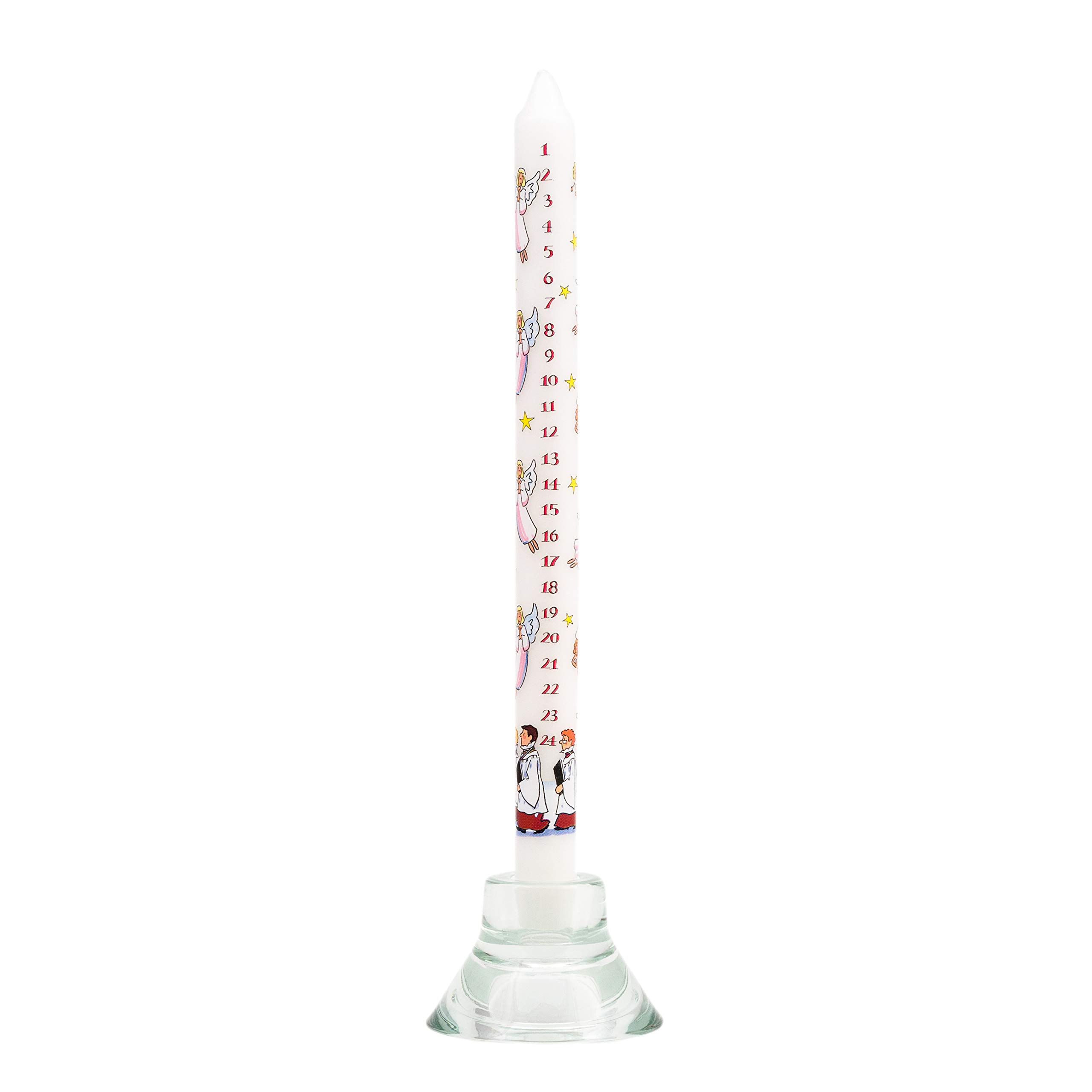 Alison Gardiner Heavenly Angel Remembrance Christmas Red Choir Wax Festive Advent Dinner Candle 12 Hours Burn Time Tall 29.5 cm