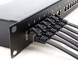 1aTTack.de Cat 8 Flat Black 0.5m Ethernet LAN Cable 40Gbps 2000MHz RJ45 10 Pack view 5