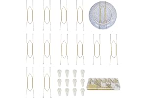 KAHIT Plate Hangers - 10 Inch 12 Pack Plate Hangers for The Wall Plate Hangers Plate Wall Hangers for Display Plate Wall Hangers Plate Holders for Displaying On Wall Plate Holder Plate Wall Hanger