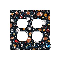 Pznen 2 Duplex Outlet Plates, Sports Collection