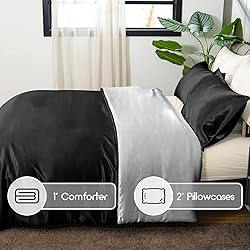 REDKEY Satin Comforter Set King Luxurious Soft