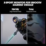 KOORUI 27 Inch QHD Gaming Monitor 144 Hz VA 1ms DCI-P3 90% Adaptive Sync view 3