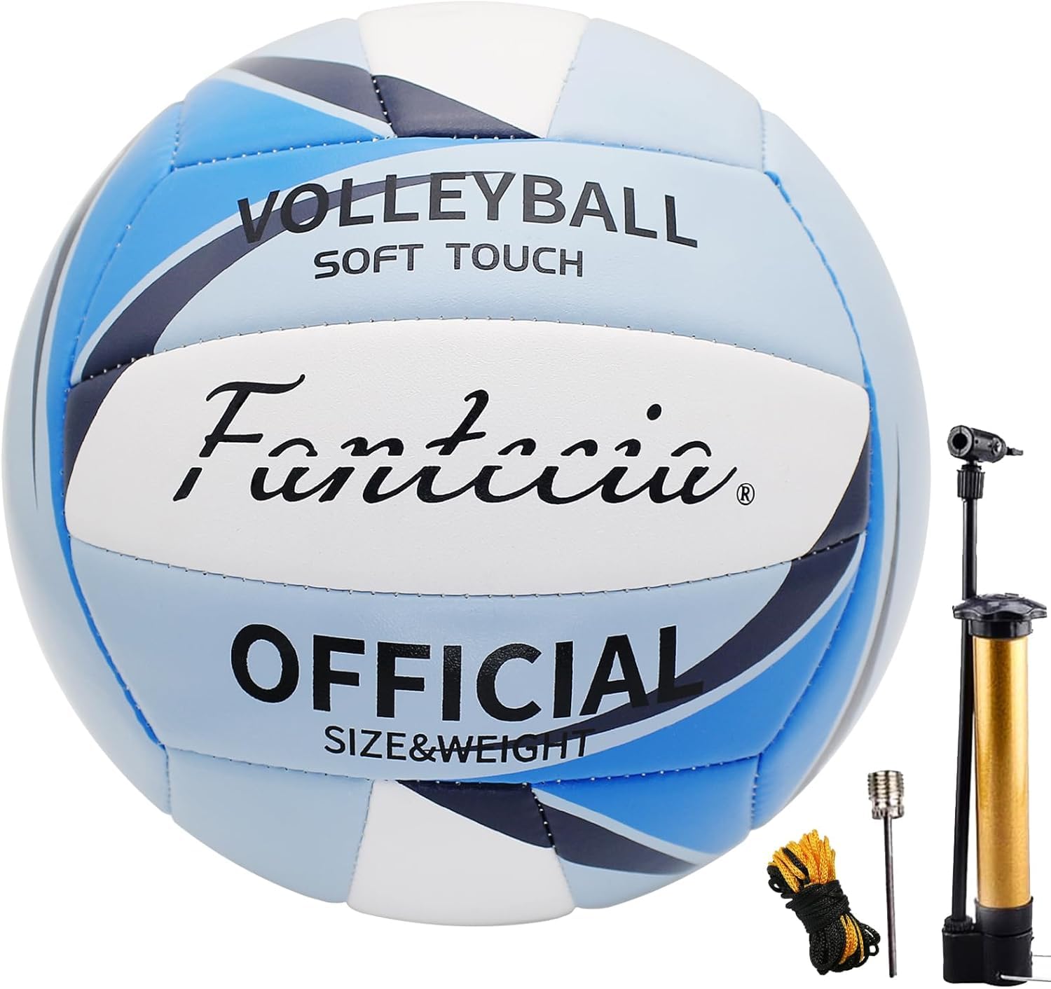 Fantecia Volleyball Official Size 5 Volley Ball Soft Outdoor Indoor Beach Gym Game Ball for Teens Adult