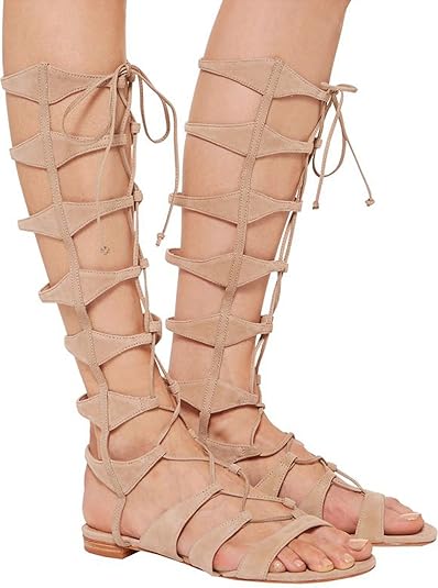 tall lace up gladiator sandals