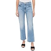 MOTHER Women's Mid Rise Rambler Zip Ankle Fray Jeans