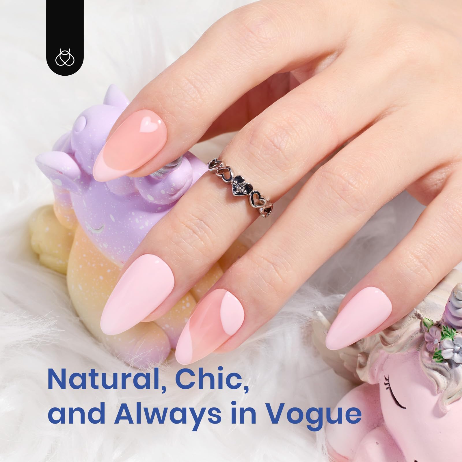 Beetles Gel Nail Kit Almond-500Pcs Gel Nail Kit Easy Nail Extension Set Short Almond Shape 5 In 1 Nail Glue Gel Extension Nail Kit Uv Led Lamp Acrylic False Nail Tips Kit DIY Nails Art Gifts for Women - Image 7