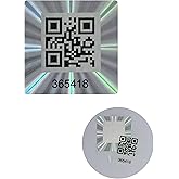 380pcs Hologram QR Code Labels, Tamper-evident Security Seal Sticker,Warranty Void Tamper Proof Labels with Unique Sequential Serial Numbering（1X1 inch