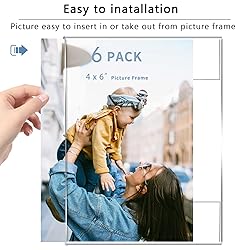 DZZ Clear Acrylic Photo Picture Frames Display