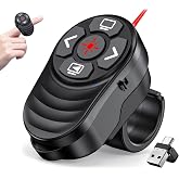 Dinofire USB Type C Wireless Presenter Remote Presentation Laser Pointer Finger Ring PowerPoint Clicker-Slide Advancer for Mac Laptop Class Office