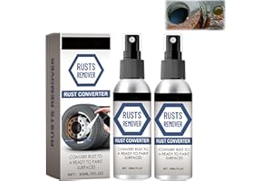 TEQNIZO 2PCS Nexa Rust Remover Spray,2025 Upgrade Rust Remover for Metal,Nexa 2.0 Anti Rusts Iron Out Spray,Iron Stain Cleaner, Heavy Duty Rust Dissolver for Metal, Tools, Cars, Chains
