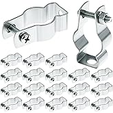 QWORK 3/4" EMT Rigid Conduit Hanger, 20 Pack Conduit Hanger with Bolt, Zinc Plated Insulated Supports, Pipe Clamps