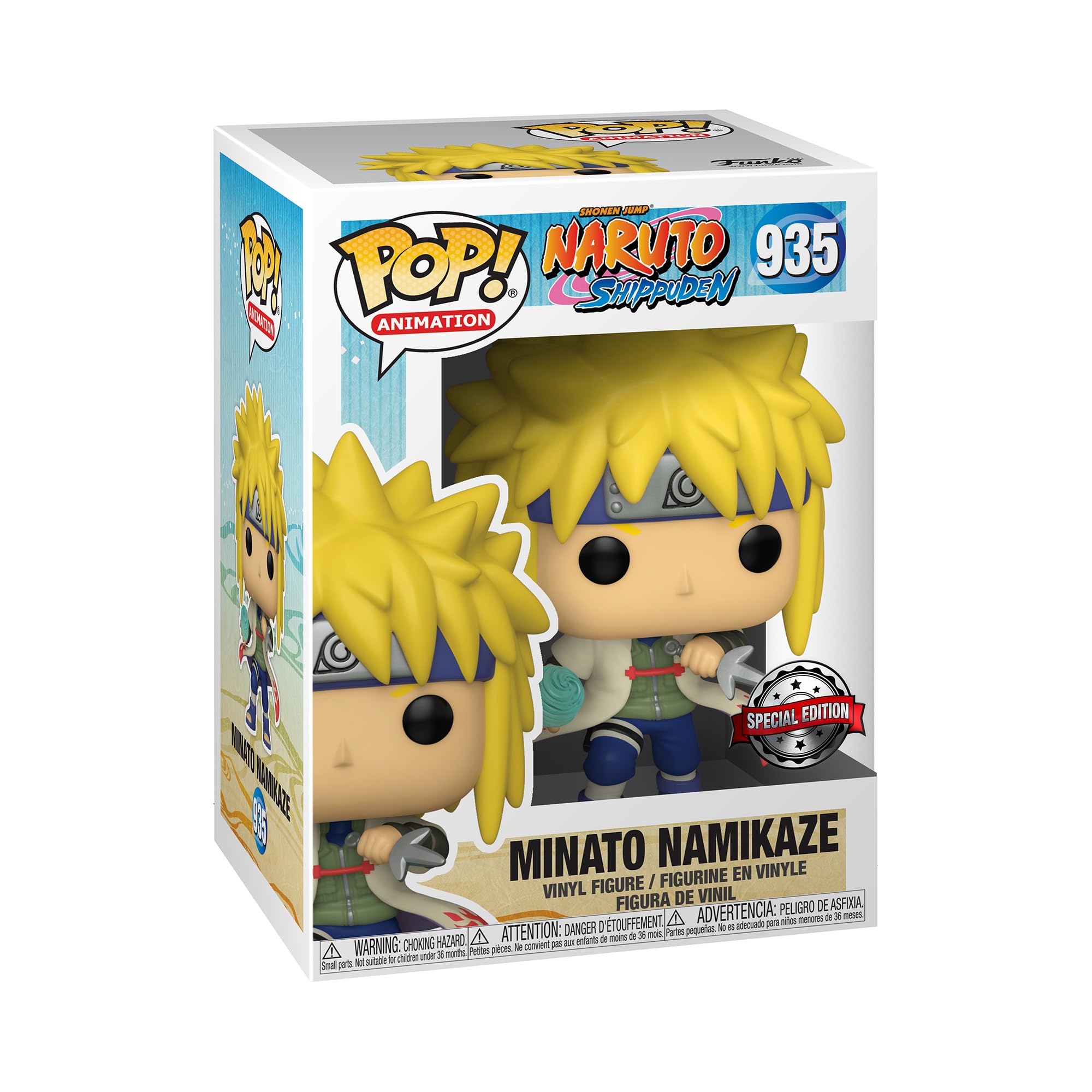 Funko Pop! Animation: Naruto - Minato Namikaze - 1/6 Odds for Rare Chase Variant - Glow In the Dark - Naruto Shippuden - Collectable Vinyl Figure - Gift Idea - Official Merchandise - Anime Fans