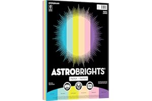 Astrobrights Colored Paper, 8.5" x 11", 24 lb./89 GSM, Playful Assortment, 204 Sheets (91061)