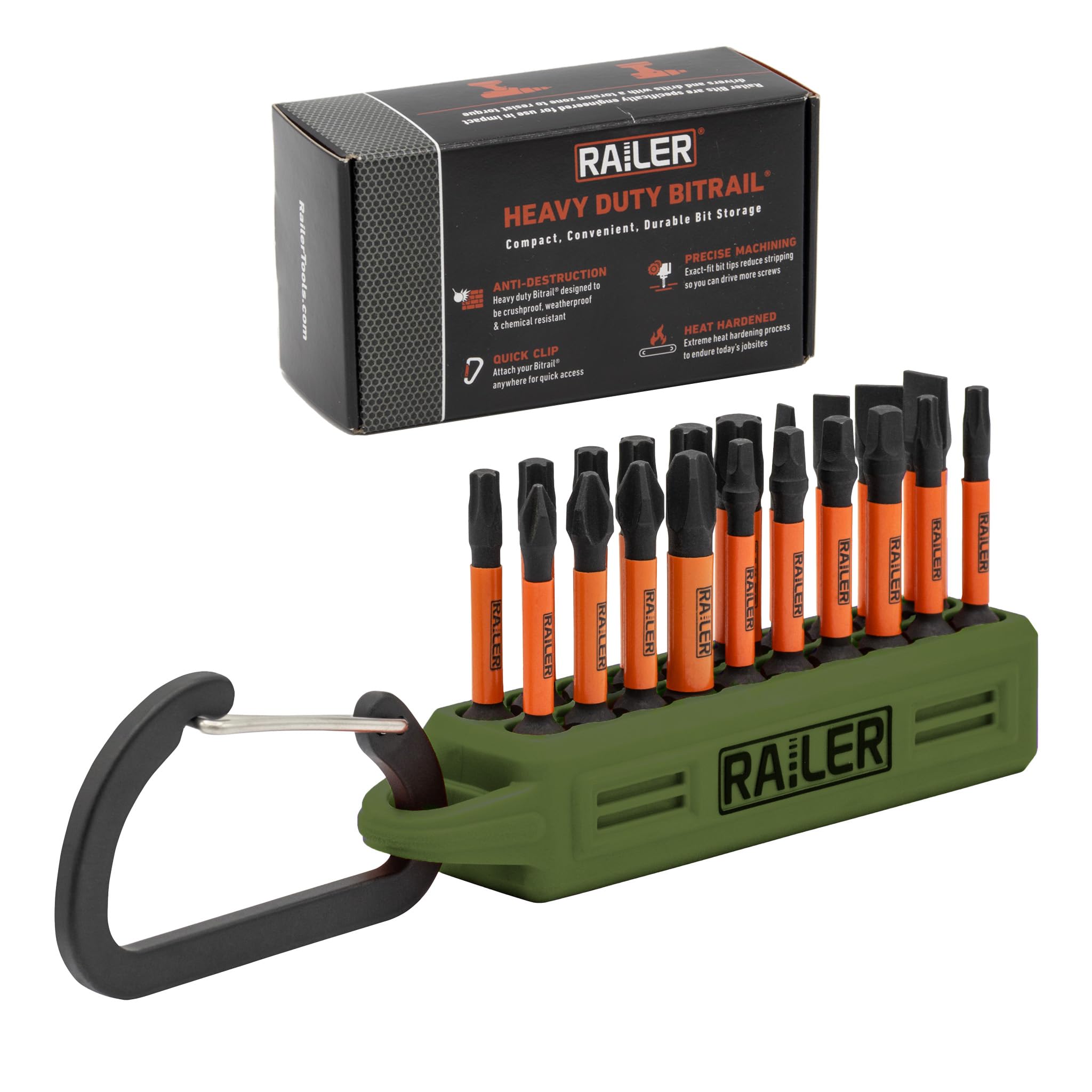 Railer 20pc Screwdriver Bit Set - Premium S2 Steel