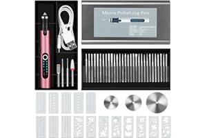 TUBINOONE Engraving Pen with 37 Bits, USB Rechargeable Cordless Engraving Machine with Box, Portable DIY Rotary Engraver for Jewelry Wood Glass Stone Carving