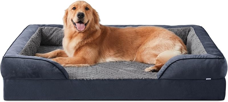 JOEJOY Extra Large Dog Bed Orthopedic Washable Cover 107x81x17 Grey